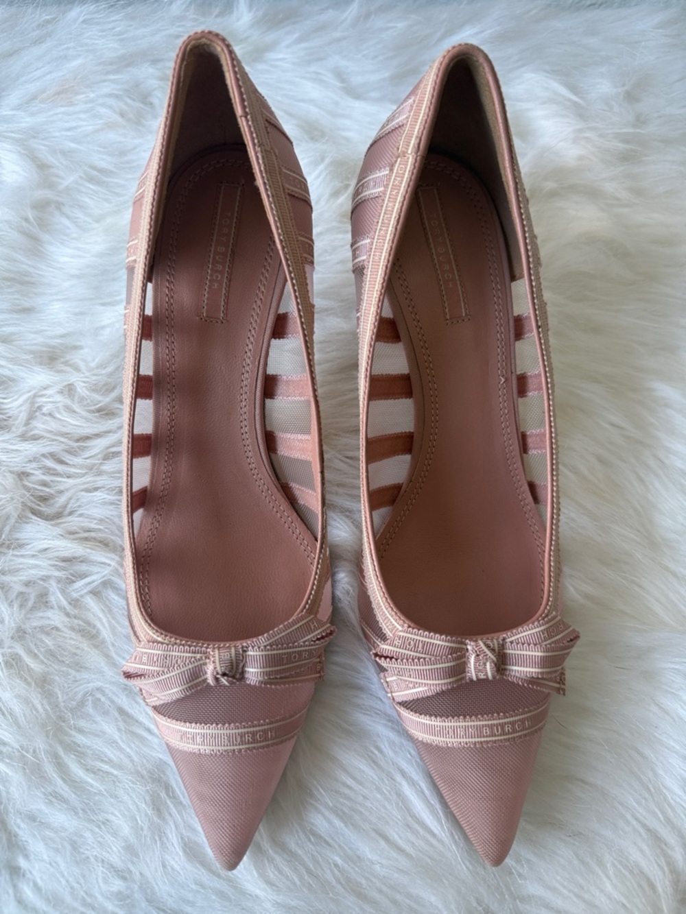 NWOT. TORY BURCH
Penelope Mesh Pump - Pink Moon